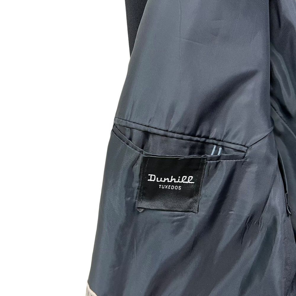 Dunhill Tuxedo After After Six Men 2 Pcs Suit Satin Trim 3Button Lined Black 46R - Picture 6 of 13